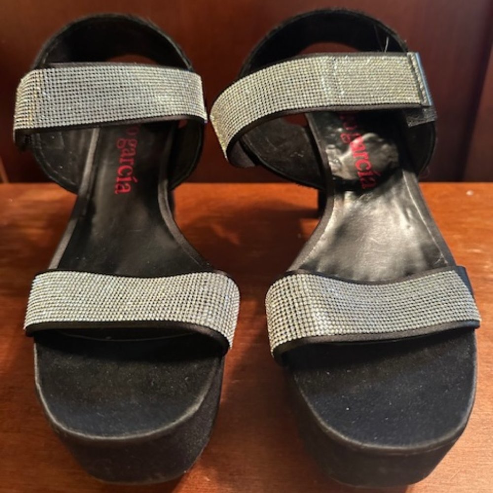 Never worn Black with Rhinestone detailing.